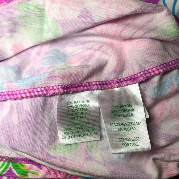 LILLY PULITZER Luxletic Westley floral tropical Tank top size XS - Picture 7 of 9